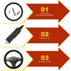 Quick Heated Steering Wheel Cover Rapid Heating Up Thermal Protection Universal for 14.5-15.5" Diameter Automobile