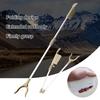Yousheng Trash Clip Foldable Anti-Slip Design Metal Garbage Clip Quick Operation Portable Push Rod Reliable Waste Management Tool