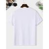 European Sizes Music Festival New Men'S Casual Fashion Short Sleeve T-Shirt with Pattern Print, Showcasing Tough Style Letter Pattern Design