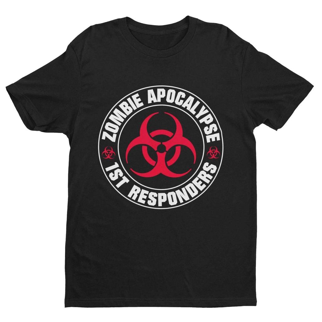 ZOMBIE APOCALYPSE FIRST RESPONDERS Funny T Shirt Gaming Gamers Horror Gift Idea