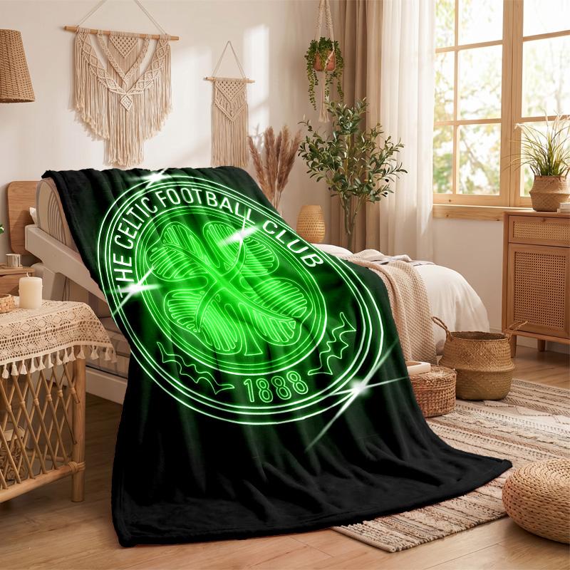 Celtic FC Print Flannel Blanket Soft Warm Sofa Bed Throw Blanket For Home Office Bedroom