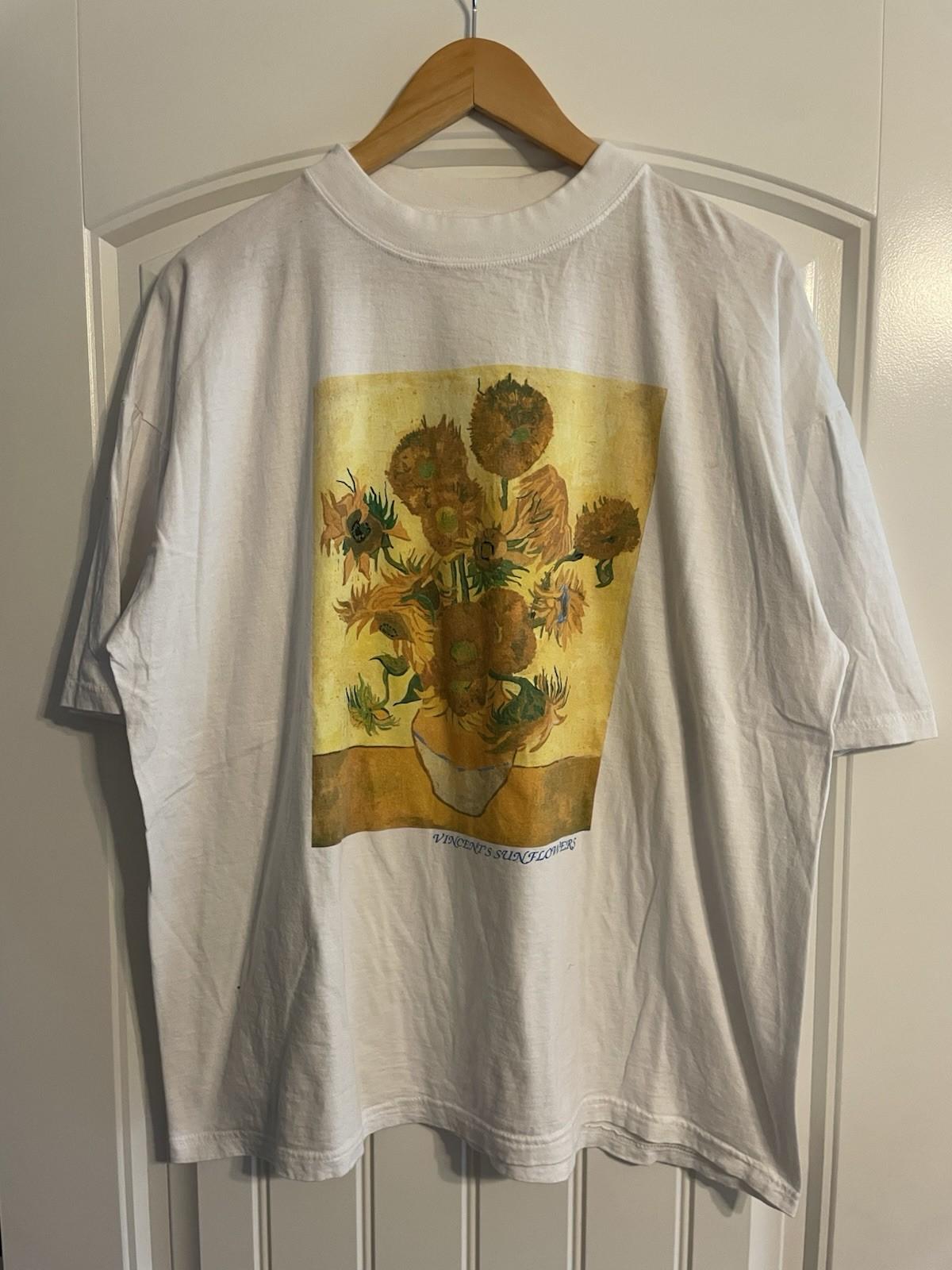 Vintage Vincent Van Gogh Sunflowers T Shirt Size Xl Unisex T-Shirt M