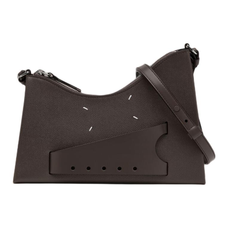 Maison Margiela Zipper Closure Stitching Design Leather Crossbody Shoulder Bag Women bags Brown SB1WG0054P4745T2152
