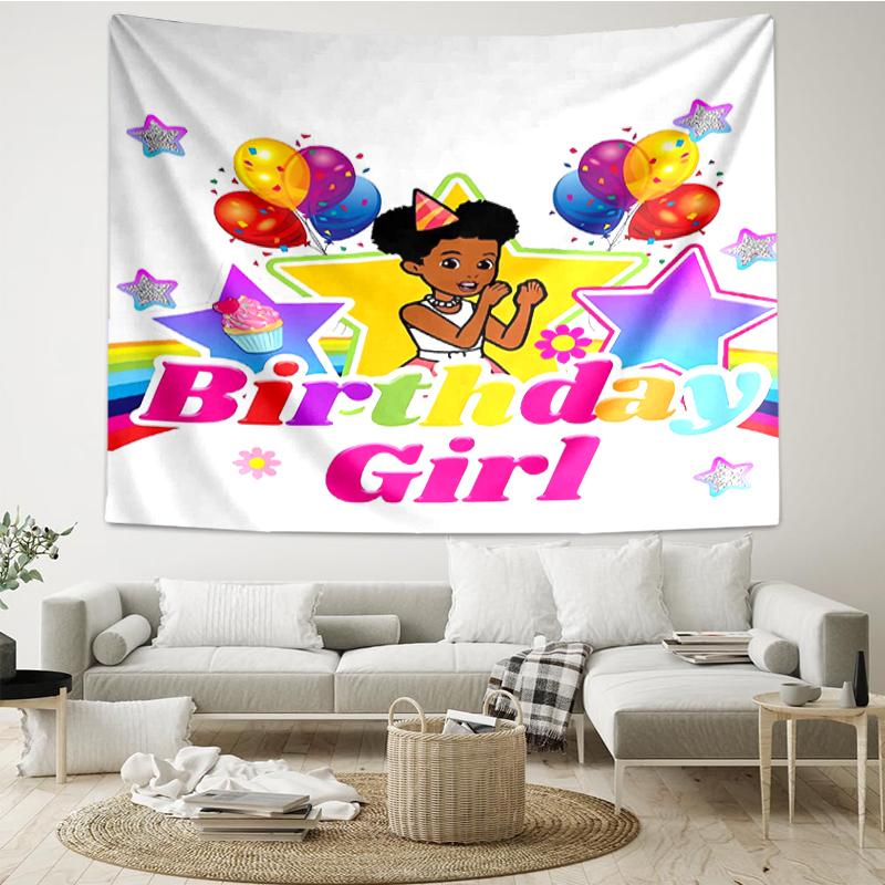 Gracie's-Corner Print Tapestry, Backdrop, Easy Setup, Ideal for Bedroom, Office & Living Room, with Aesthetic Wall Hanging Decor.