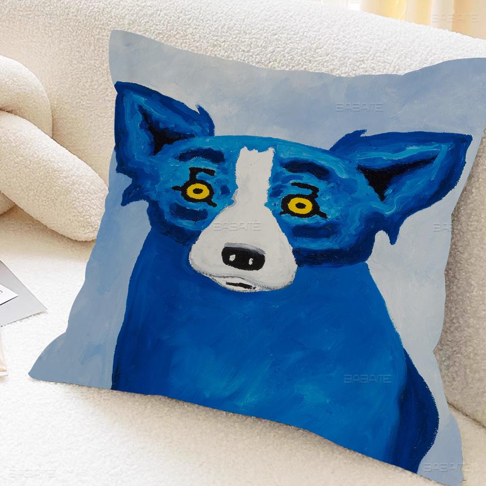 

Rodrigue Painting Dog Decorative Room Aesthetics Pillow Case Home Decor Bedroom Sofa Bed Couch Pillow Cover 45x45 16x16Inch