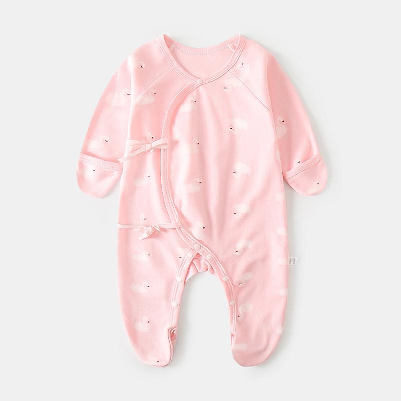 Apple Bear Cloud Print Baby Cotton Romper Suit For Newborns And Infants