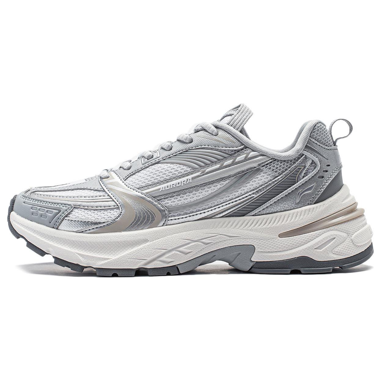 

Li Ning Aurora 2K V2 Cushioning Slip Resistant Abrasion Resistant Support Low top Casual Shoes Women s Silver White AGCU026-1 38