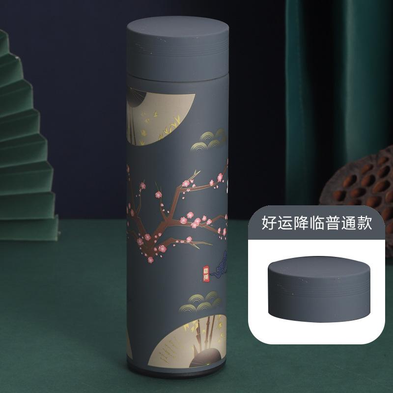 500ML Nerezová termoska Hrnek na kávu Čajový hrnek Čínský klasický styl Láhev na vodu s filtrem Termohrnek