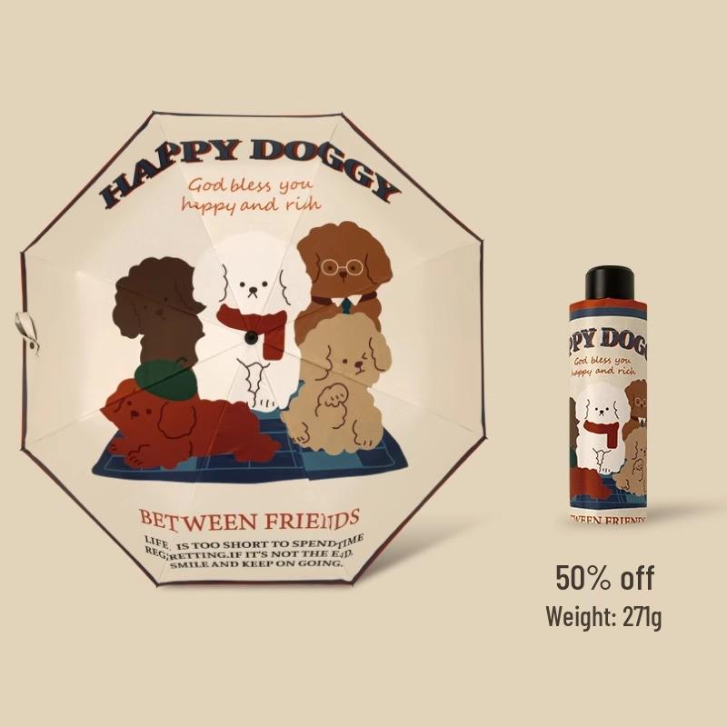 Autoschirm mit Doppelfunktion: Damen High-End Falt-Sonnenschirm mit Schwarzleim-Beschattung, UV-Sonnenschutz, Kompaktes Design