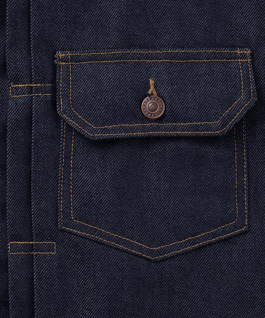 Laugher [Nicht verblassend] Cowboy-Denimjacke - Tiefblau