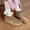 Ankle Snow Women's Boots Flats Fashion Casual Short Plush Shoes for Woman  Walking New Brand Cotton Shoes Warm Mujer Botas