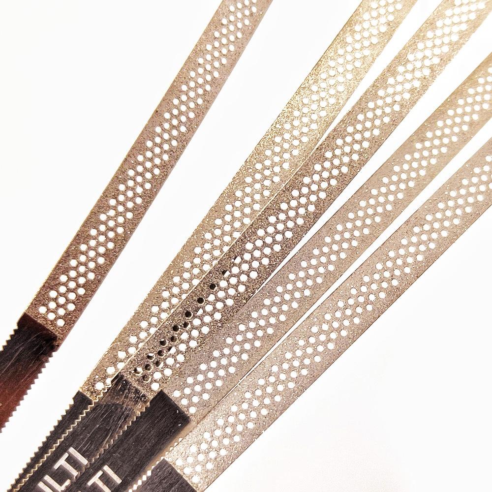 5 pcs or 10 pcs Dental 4mm Metal Polishing Stick Polish Strip with Single Side of Diamond Sanding Surface with hole and saw tooth