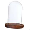 + Base de Madeira, Sino de Vidro Transparente Decorativo Cloche Jars cúpula Vaso de Flores para Decoração de Casamento