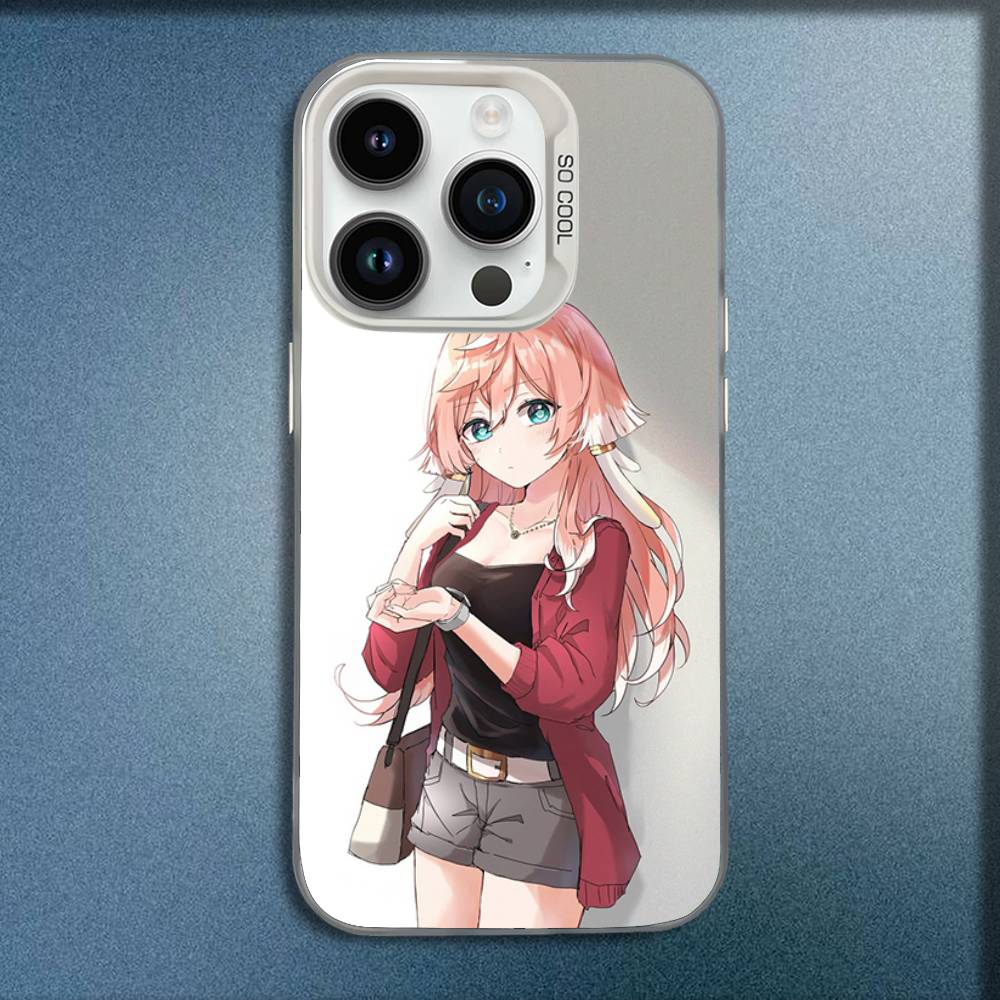 

G-Genshin Impact Yanfei Phone Case For iPhone 16,15,14,13,12,11,Mini,Pro,E,SE4,MAX White Candy Matte Fashion Cover iPhone12