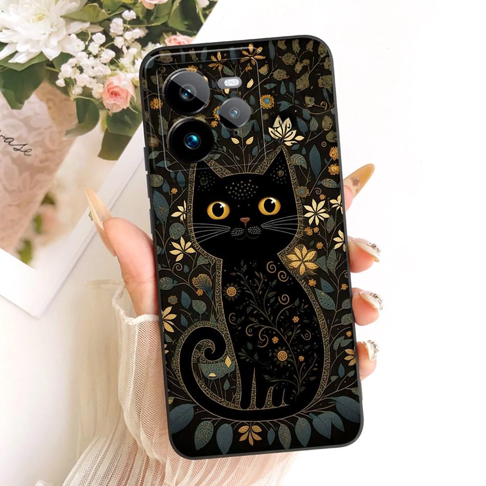 For Realme GT 7 Pro Cute Cat Flower Cartoon Phone Case For Realme GT7 Pro RMX5010 Shockproof Soft Silicone Covers Bumpers