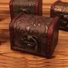 Vintage Wooden Storage Box with Lock, Retro Jewelry Keepsake Organizer for Wedding Candy, Jewelry , Trinkets,Trinkets,