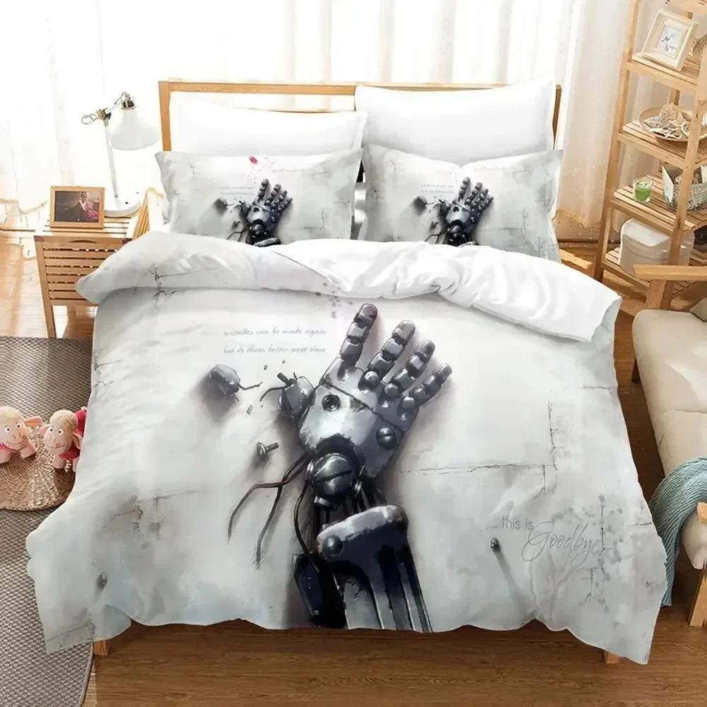 Anime Fullmetal Alchemist Bedding Set Duvet Cover Bed Set Quilt Cover Pillowcase Comforter king Queen Size Boy Adult Bedding Set