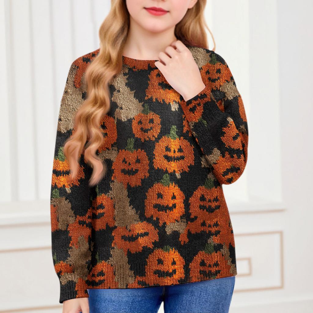Sweatshirts For Children Boys And Girls Knit Sweater Cute Shirt Fall Crewneck Pullover Tops
