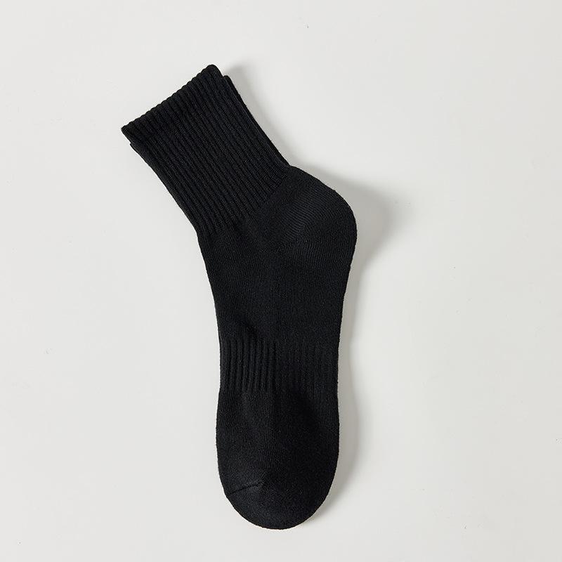 Neue Herren-Baumwoll-Kniestrümpfe Schwarz Weiß Absorption Damen Anti-Geruch Atmungsaktiv Damen Lange Sportsocken 4 Längenoptionen