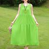 Vestido sin mangas de talla grande para mujer, vestidos largos casuales sueltos, ropa de verano vintage