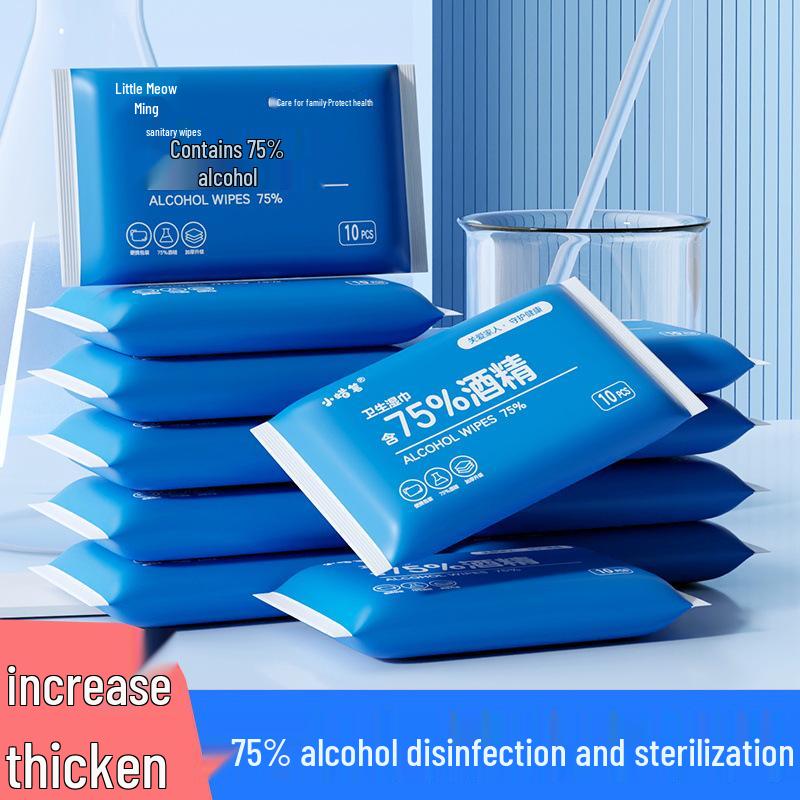 Compact 75% Alcohol Wipes for Travel: Portable Disinfecting & Cleaning