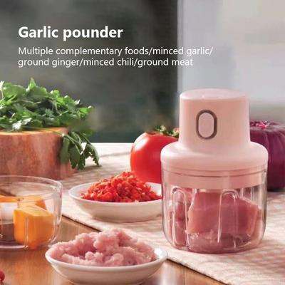Triturador de ajo eléctrico, picadora de carne, picadora portátil, máquina trituradora de alimentos, mini picadora de ajo y verduras, licuadora de cocina USB, herramientas