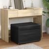Black Stool 61 x 41 x 40 cm Faux Leather and Engineered Wood