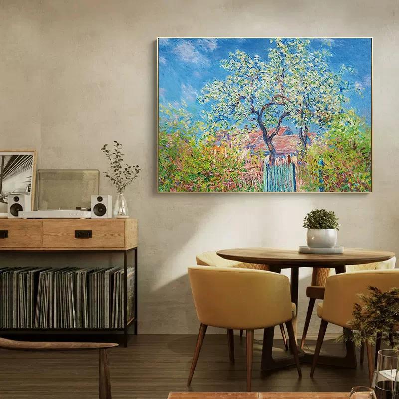 Claude Monet Exhibition Art Posters Canvas Oil Painting Garden Boat Lake Landscape Nature Landscape Wall Art Room Home Decor
