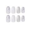 24Pcs False Nail French Nail Tips Press On Nails Leopard Fake Nail With Glue Flame Nail Art Decoration