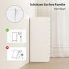 Chest of Drawers with 5 Drawers, Drawer Cabinet for Clothing and Utensils, Chipboard, White