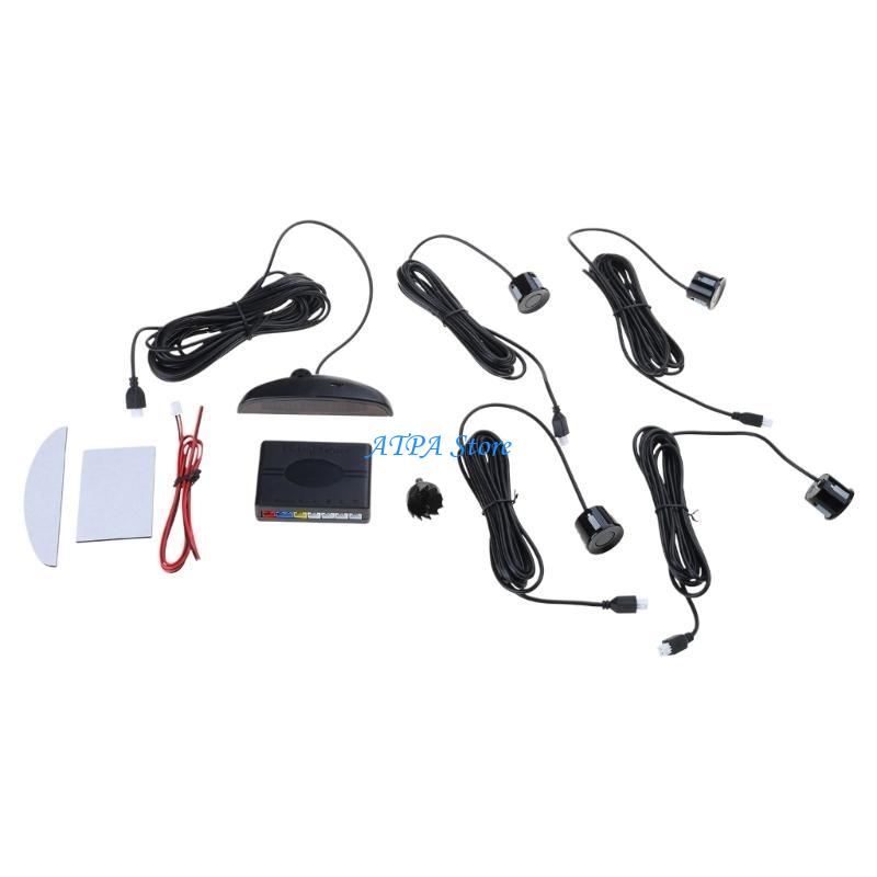 

U13C for DC 12V Car Parking Universal 4 Sensors Buzzer Reverse Backup Radars Sound Alert Probe чёрный