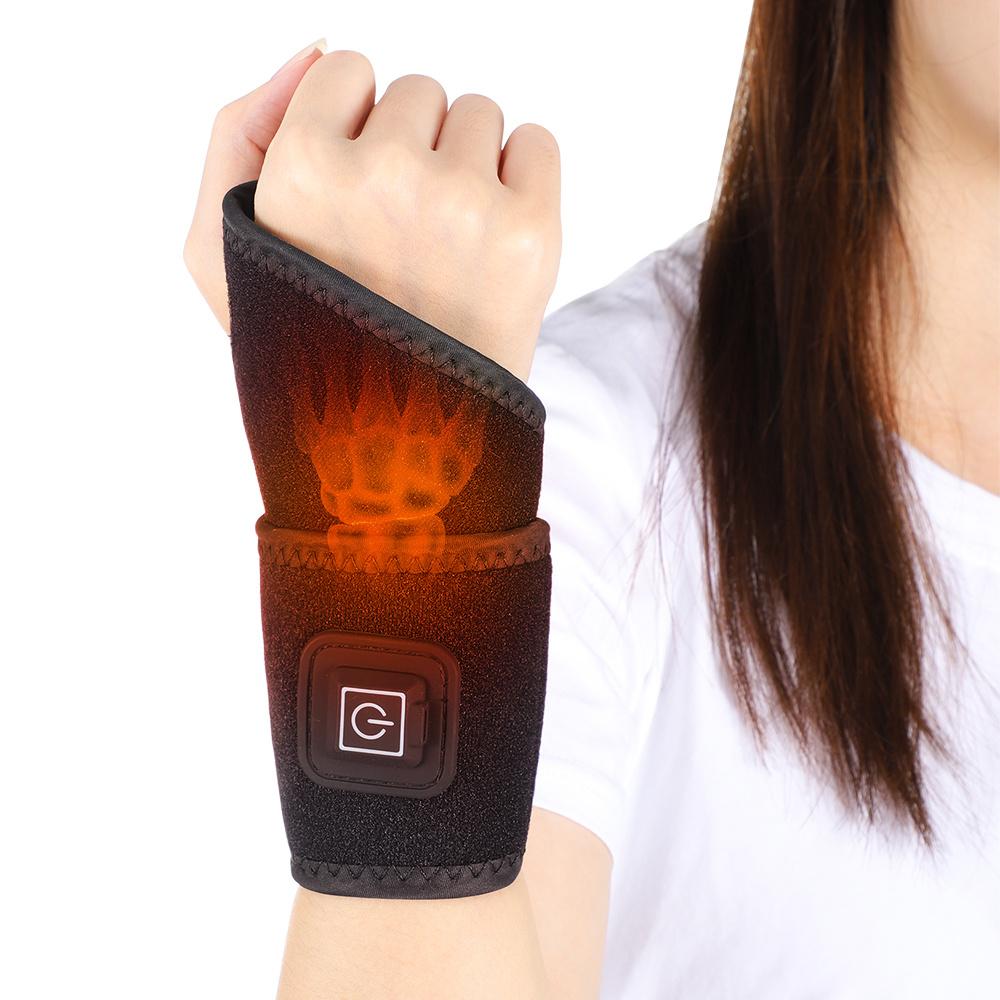 USB Electric Heating Wrist Brace Carpal Joint Protection Support Adjustable Wrist Hot  Wrap Pain Relief Brace