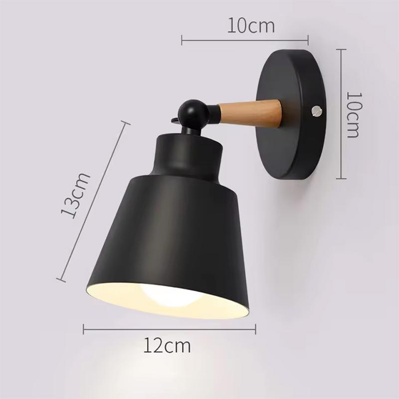 Simple Creative Wall Lamp Color Solid Wood LED Wall Lamp Living Room Corridor Bedside Lamp Decorative Lighting Sconce Bedroom