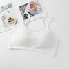 Women'S Basic Sports Bra Scoop Neck Wireless No Padding Bralette Ultra Comfortable Soft Smoothing Seamless Sexy Backless Tank Top Lingerie