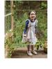 2025 Spring Strawberry Korean Toddler Girls' Puff Sleeve Lace Collar Floral Top