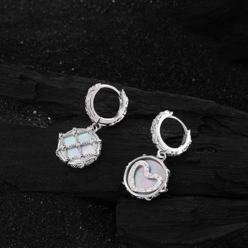 

Casual Niche Heavy Industry Lace Mesh Earrings Women s Fashion High-end 100% Match Trendy Style Daily Casual Jewelry