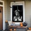 2D Flat Halloween Curtain Silhouettes Zombie Devil Monster Background  Halloween Props