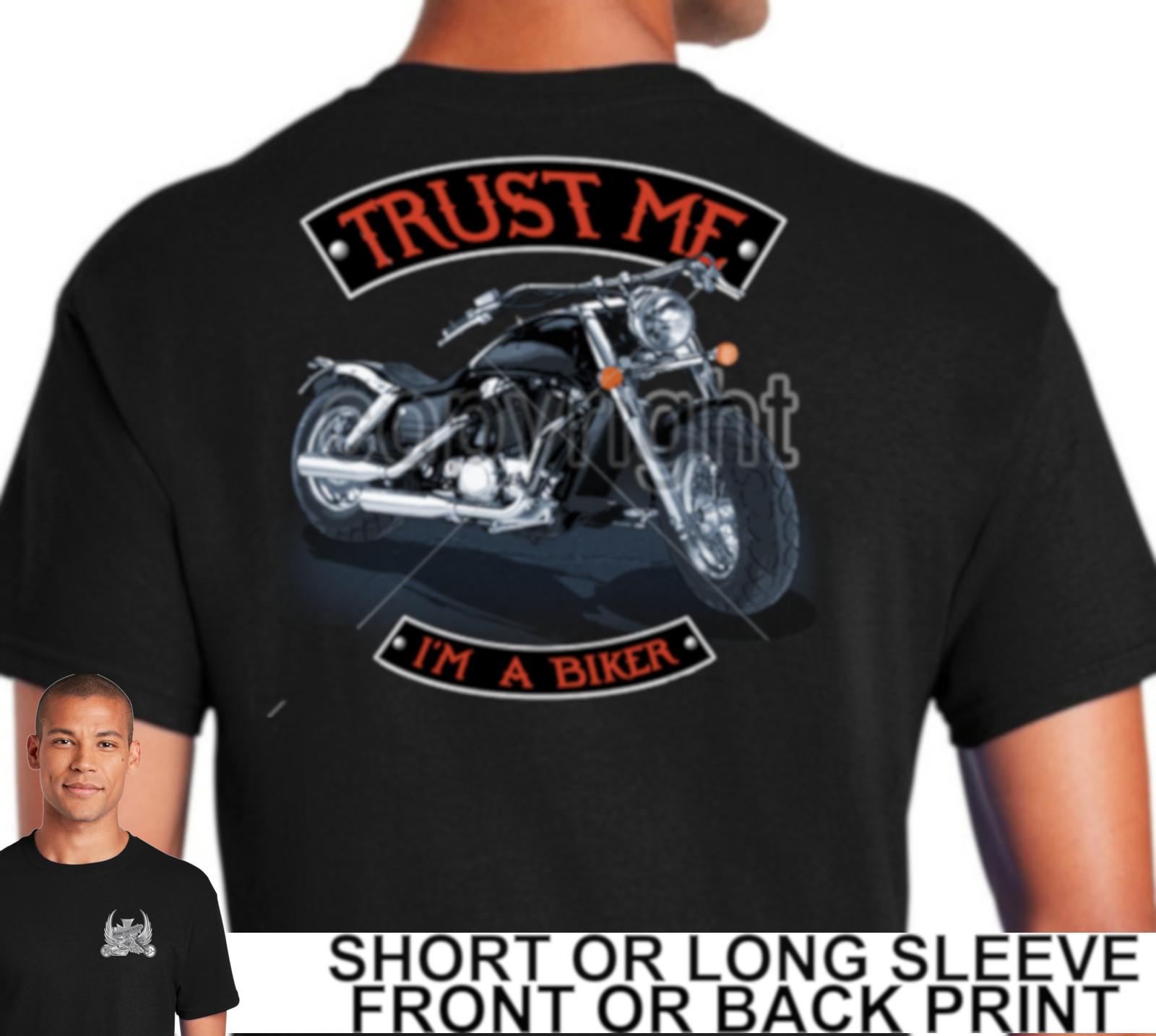 Trust Me Im A Biker Retro American Motorcycle Chopper TShirt 100 Cotton ONeck Short Sleeve Casual Mens Tshirt Streetwear S