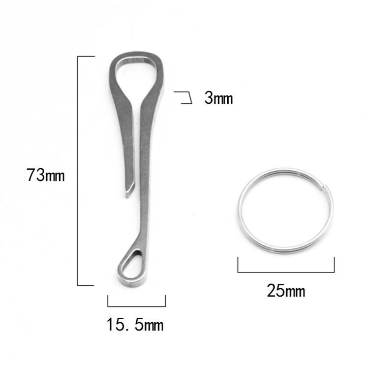 

Держатель для ключей из нержавеющей стали с быстросъемным механизмом, портативный карабин с поясным зажимом для подвешивания инструментов, ключей, прочный полезный аксессуар