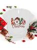 Fashion Christmas Love Santa Claus Print T-Shirt Girl T Shirt Soft Print Top Unisex Tee Clothing Casual O-Neck Short Sleeve