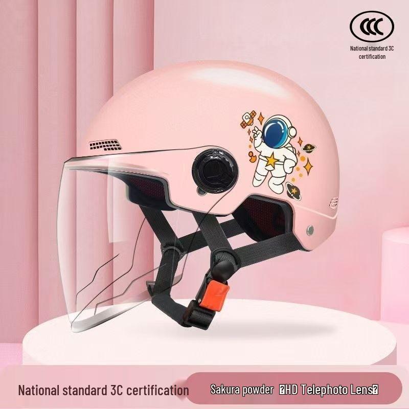 Adjustable 3C Electric Bike Helmet: Lightweight, Cute Design for Men & Women, All-Season Sun Protection
