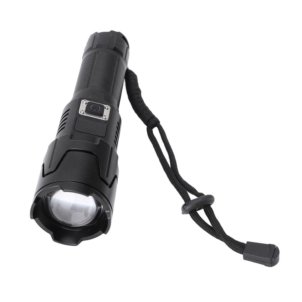 Super Bright Flashlight 3 Modes Zoomable IPX4 Waterproof Rechargeable LED Handheld Flashlight with L