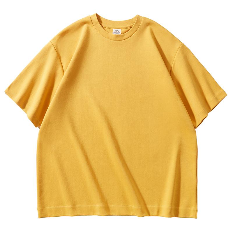 AG 300g Oversized Casual Drop Shoulder Heavyweight Custom Logo Short Sleeve Crew Neck Solid T-shirt
