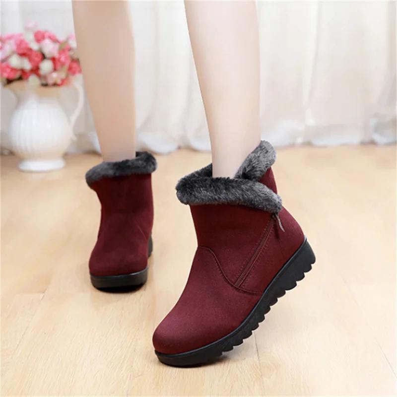 Fashion Women Boots Snow Plush Women Shoes Platform Boots For Women Fashion Keep Warm Women's Boots Flat New Botas Mujer Winter Shoes