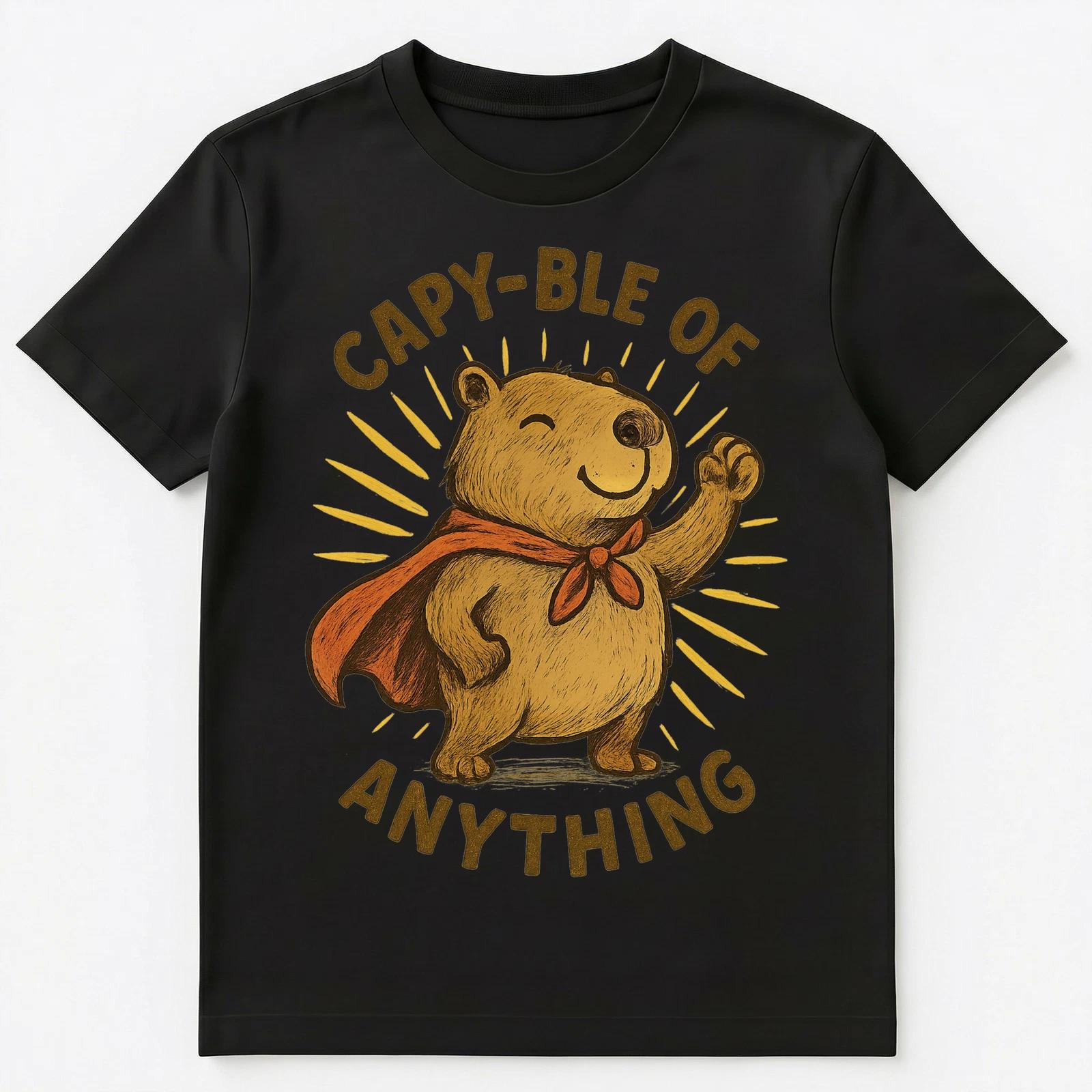 Capable Of Anything Wholesome Capybara Unisex T-Shirt 3XL