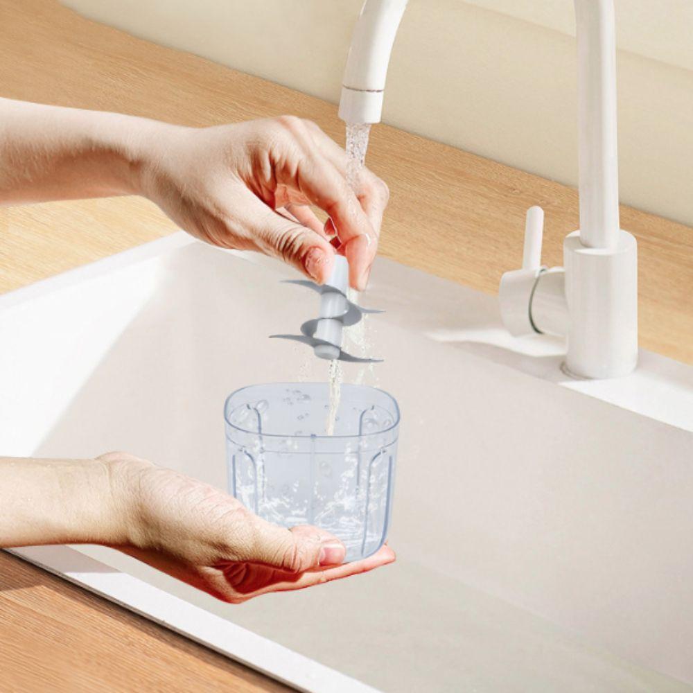 Transparent Kitchen Garlic Masher 350 ML Food Processor Multi-functional Kitchen Blender Chili