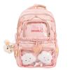 Schoolbag New Ins High Value Korean College Style Primary and Secondary School Students Two-piece Backpack Ballet Style Lace Make-up Bag