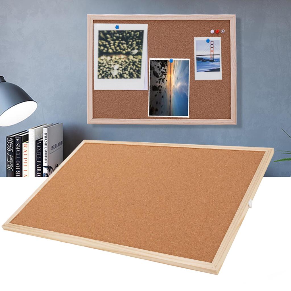 Korktafel 40x60cm Doppelseitig Holzrahmen Kork-Pinnwand für Büro Schule Zuhause Korktafel Korkboard Kork-Pinnwand