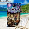 Custom Name Little Mole Beach Towel - Soft, Ultra-Absorbent Microfiber, Lightweight, Perfect for Beach, Parties, Travel, Camping