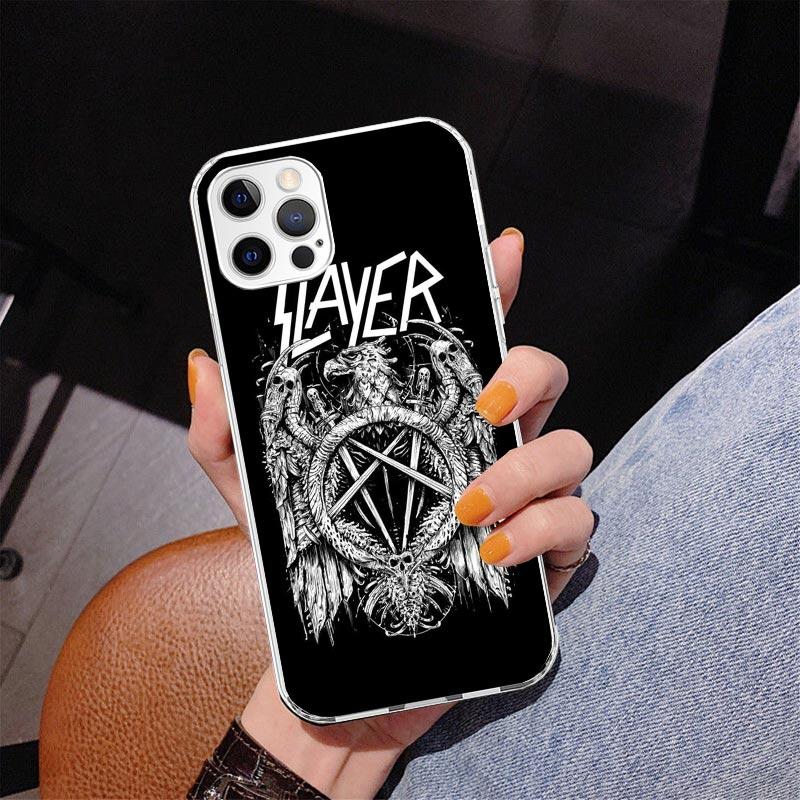 Slayer Heavy Metal Rock Band Handyhülle Für iPhone 17 Air 16 Pro Max 16E 15 + 14 Plus 11 12 13 Mini 7 8 SE Geschenk Druckabdeckung Fund